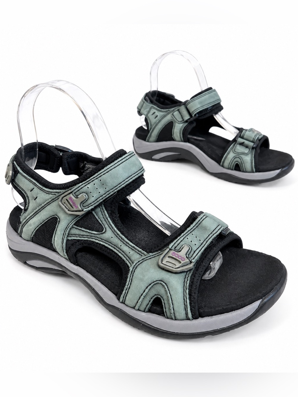 ABEO 7M Blue Teal hiking walking sandals hook-and-loop built in orthotic support